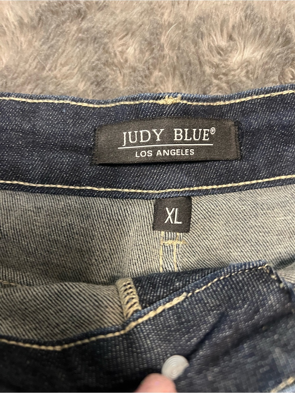 Judy Blue Dark Blue Rolled Cuff Denim Shorts - Picture 3 of 3